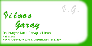 vilmos garay business card